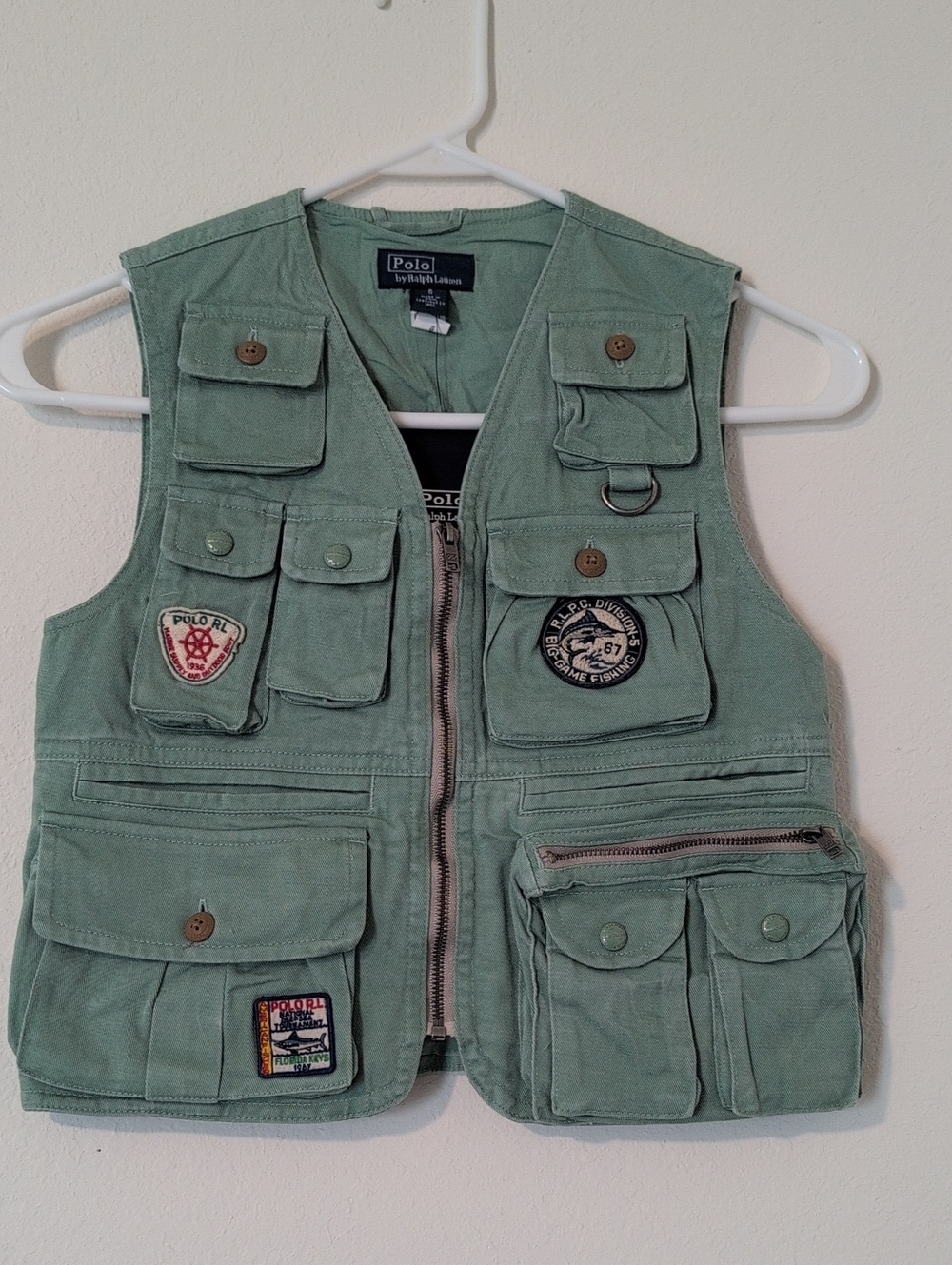 Polo by Ralph Lauren Kids Mint Utility Vest with Patch Details